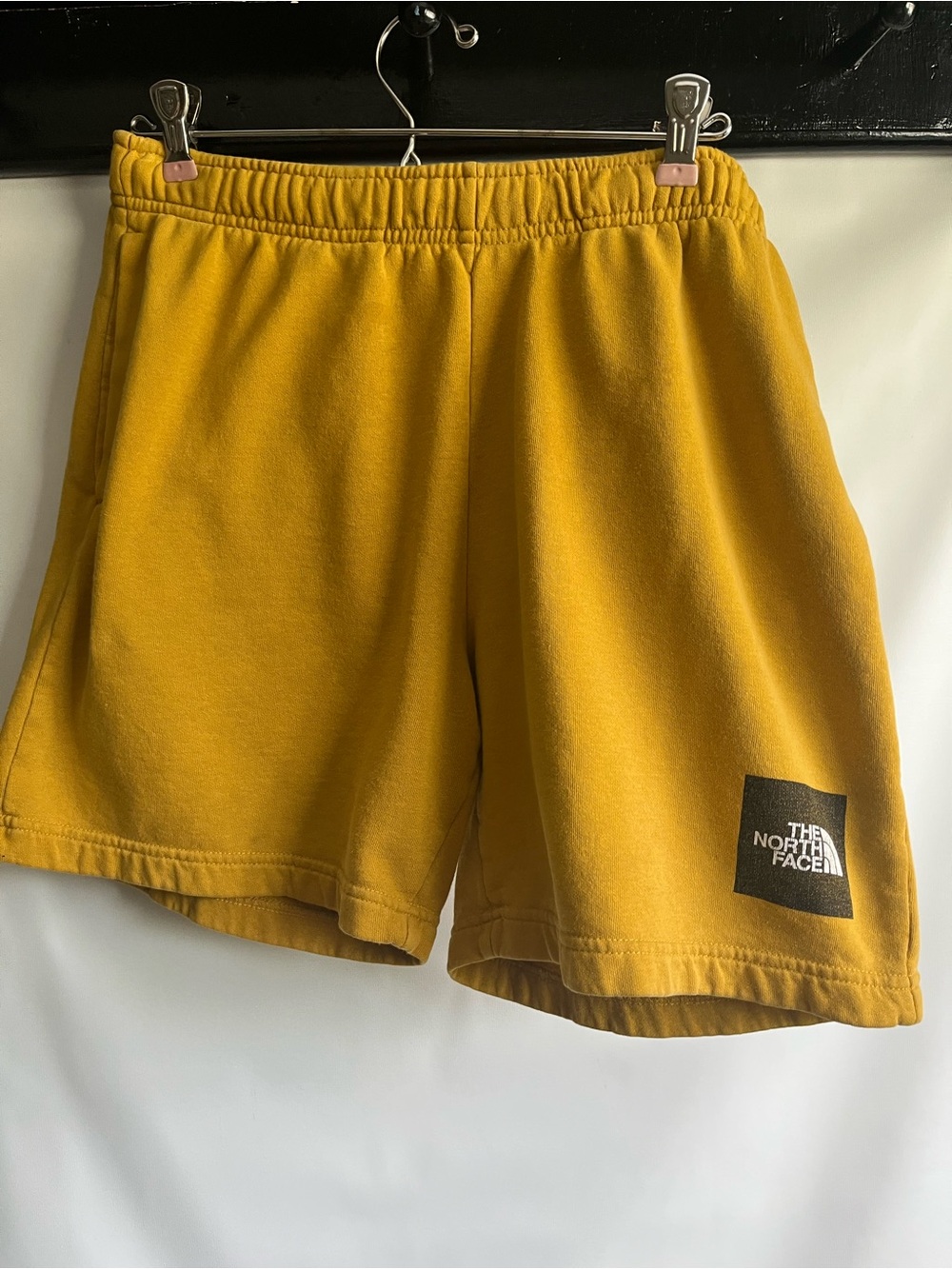 The North Face Mustard Yellow Fleece Shorts boys small